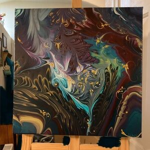 Melting Foliage Abstract Painting Art Work